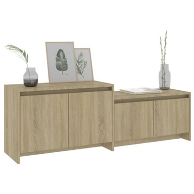Berkfield TV Cabinet Sonoma Oak 146.5x35x50 cm Engineered Wood
