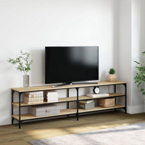 Berkfield TV Cabinet Sonoma Oak 180x30x50 cm Engineered Wood and Metal