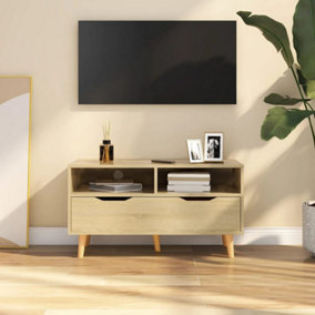 Berkfield TV Cabinet Sonoma Oak 90x40x48.5 cm Engineered Wood