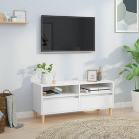 Berkfield TV Cabinet White 100x34.5x44.5 cm Engineered Wood