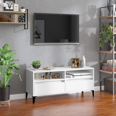 Berkfield TV Cabinet White 100x34.5x44.5 cm Engineered Wood