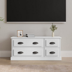 Berkfield TV Cabinet White 100x35.5x45 cm Engineered Wood