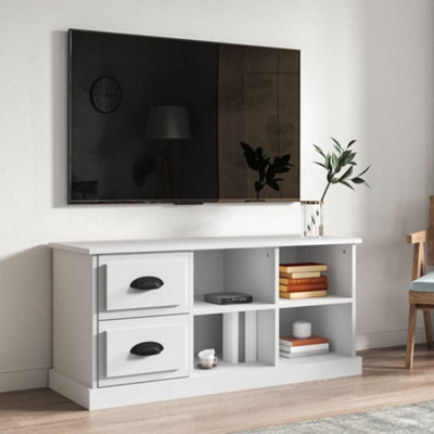 Berkfield TV Cabinet White 102x35.5x47.5 cm Engineered Wood