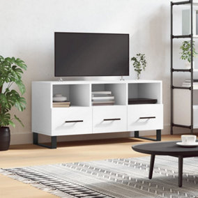 Berkfield TV Cabinet White 102x36x50 cm Engineered Wood