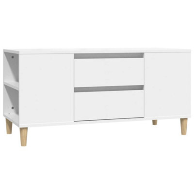 Berkfield TV Cabinet White 102x44.5x50 cm Engineered Wood