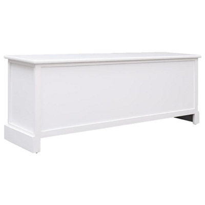 Berkfield TV Cabinet White 108x30x40 cm Solid Wood Paulownia