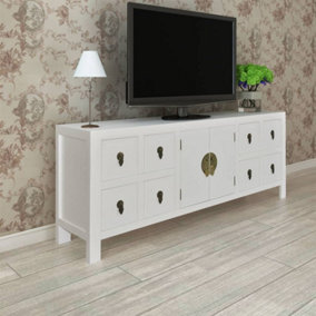 Berkfield TV Cabinet White 110x24x48 cm Engineered Wood