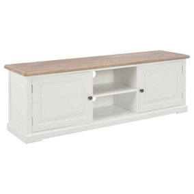 Berkfield TV Cabinet White 110x30x40cm Engineered Wood
