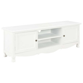 Berkfield TV Cabinet White 120x30x40 cm Wood