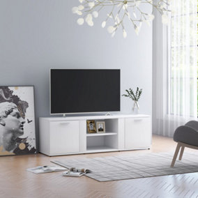 Berkfield TV Cabinet White 120x34x37 cm Engineered Wood