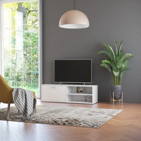 Berkfield TV Cabinet White 120x34x37 cm Engineered Wood
