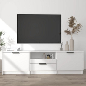 Berkfield TV Cabinet White 140x35x40 cm Engineered Wood