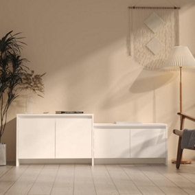 Berkfield TV Cabinet White 146.5x35x50 cm Engineered Wood