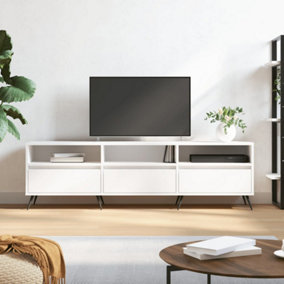 Berkfield TV Cabinet White 150x30x44.5 cm Engineered Wood