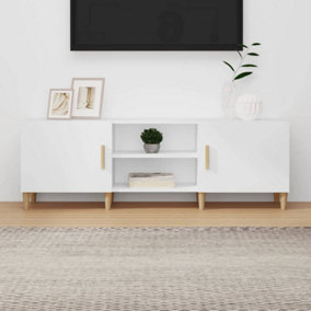 Berkfield TV Cabinet White 150x30x50 cm Engineered Wood