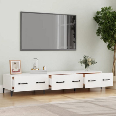 Berkfield TV Cabinet White 150x34,5x30 cm Engineered Wood