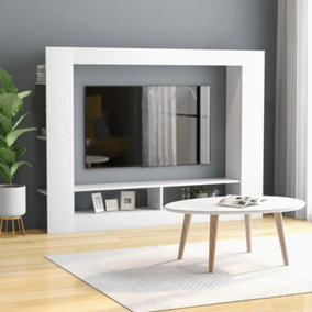 Berkfield TV Cabinet White 152x22x113 cm Engineered Wood