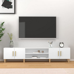 Berkfield TV Cabinet White 180x31.5x40 cm Engineered Wood