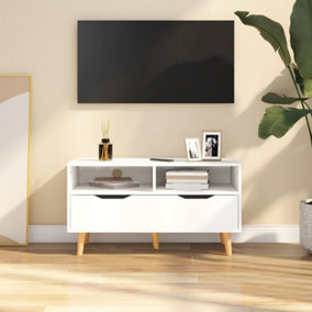 Berkfield TV Cabinet White 90x40x48.5 cm Engineered Wood