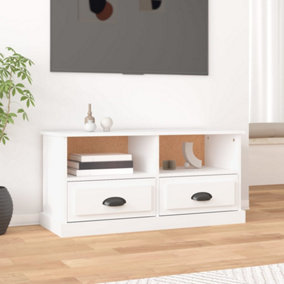 Berkfield TV Cabinet White 93x35.5x45 cm Engineered Wood