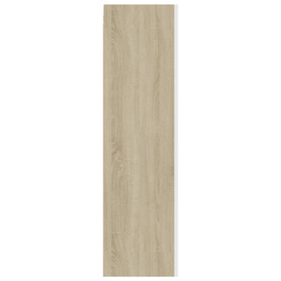 Berkfield TV Cabinet White and Sonoma Oak 30.5x30x110 cm Engineered Wood
