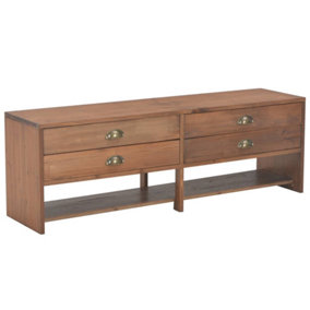 Berkfield TV Cabinet with 4 Drawers 120x30x40 cm Solid Fir Wood