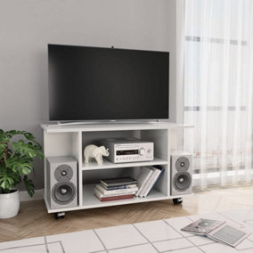 Berkfield TV Cabinet with Castors High Gloss White 80x40x40 cm Engineered Wood