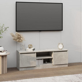 Berkfield TV Cabinet with Door Concrete Grey 102x30x36 cm