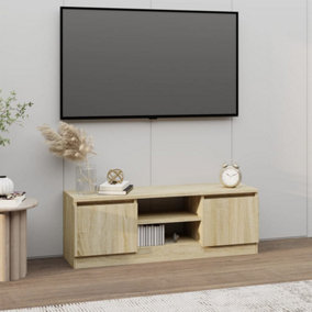 Berkfield TV Cabinet with Door Sonoma Oak 102x30x36 cm