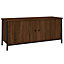 Berkfield TV Cabinet with Doors Brown Oak 102x35x45 cm Engineered Wood