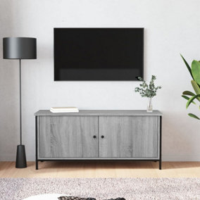 Berkfield TV Cabinet with Doors Grey Sonoma 102x35x45 cm Engineered Wood