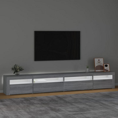 Berkfield TV Cabinet with LED Lights Grey Sonoma 270x35x40 cm