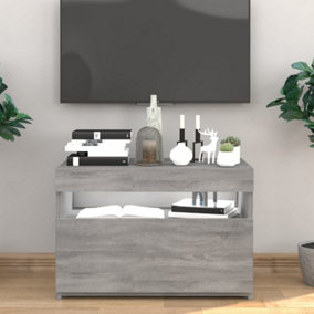 Berkfield TV Cabinet with LED Lights Grey Sonoma 60x35x40 cm