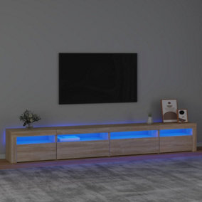 Berkfield TV Cabinet with LED Lights Sonoma Oak 270x35x40 cm