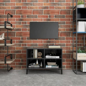 Berkfield TV Cabinet with Metal Legs Grey 69.5x30x50 cm