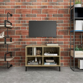 Berkfield TV Cabinet with Metal Legs Sonoma Oak 69.5x30x50 cm
