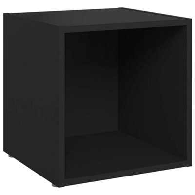 Berkfield TV Cabinets 2 pcs Black 37x35x37 cm Engineered Wood