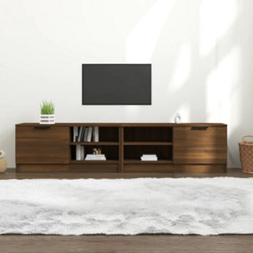 Berkfield TV Cabinets 2 pcs Brown Oak 80x35x36.5 cm Engineered Wood