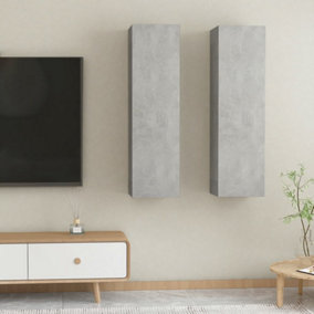 Berkfield TV Cabinets 2 pcs Concrete Grey 30.5x30x110 cm Engineered Wood
