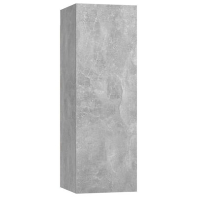 Berkfield TV Cabinets 2 pcs Concrete Grey 30.5x30x90 cm Engineered Wood