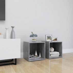 Berkfield TV Cabinets 2 pcs Concrete Grey 37x35x37 cm Engineered Wood
