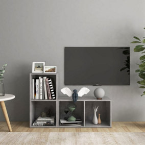 Berkfield TV Cabinets 2 pcs Concrete Grey 72x35x36.5 cm Engineered Wood