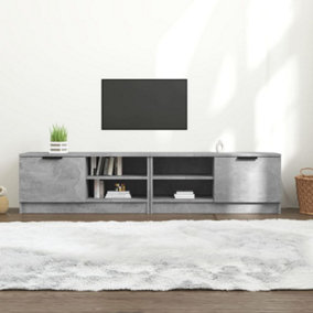 Berkfield TV Cabinets 2 pcs Concrete Grey 80x35x36.5 cm Engineered Wood