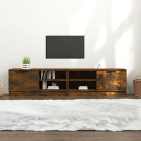 Berkfield TV Cabinets 2 pcs Smoked Oak 80x35x36.5 cm Engineered Wood