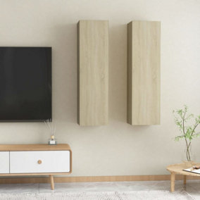 Berkfield TV Cabinets 2 pcs Sonoma Oak 30.5x30x110 cm Engineered Wood