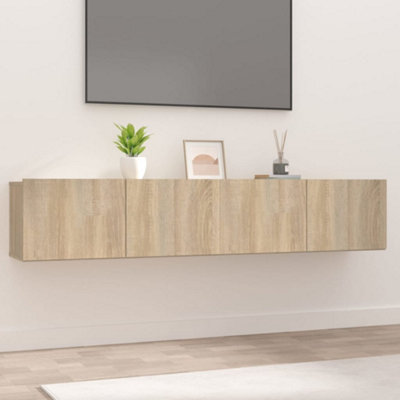 Berkfield TV Cabinets 2 pcs Sonoma Oak 80x30x30 cm Engineered Wood ...