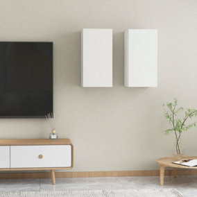 Berkfield TV Cabinets 2 pcs White 30.5x30x60 cm Engineered Wood