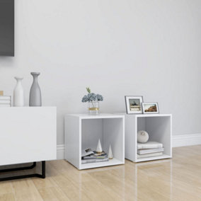 Berkfield TV Cabinets 2 pcs White 37x35x37 cm Engineered Wood