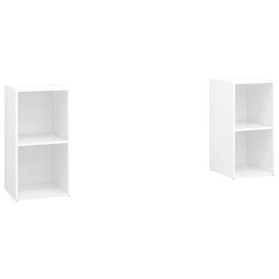 Berkfield TV Cabinets 2 pcs White 72x35x36.5 cm Engineered Wood