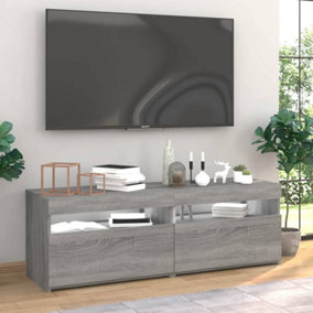Berkfield TV Cabinets 2 pcs with LED Lights Grey Sonoma 60x35x40 cm